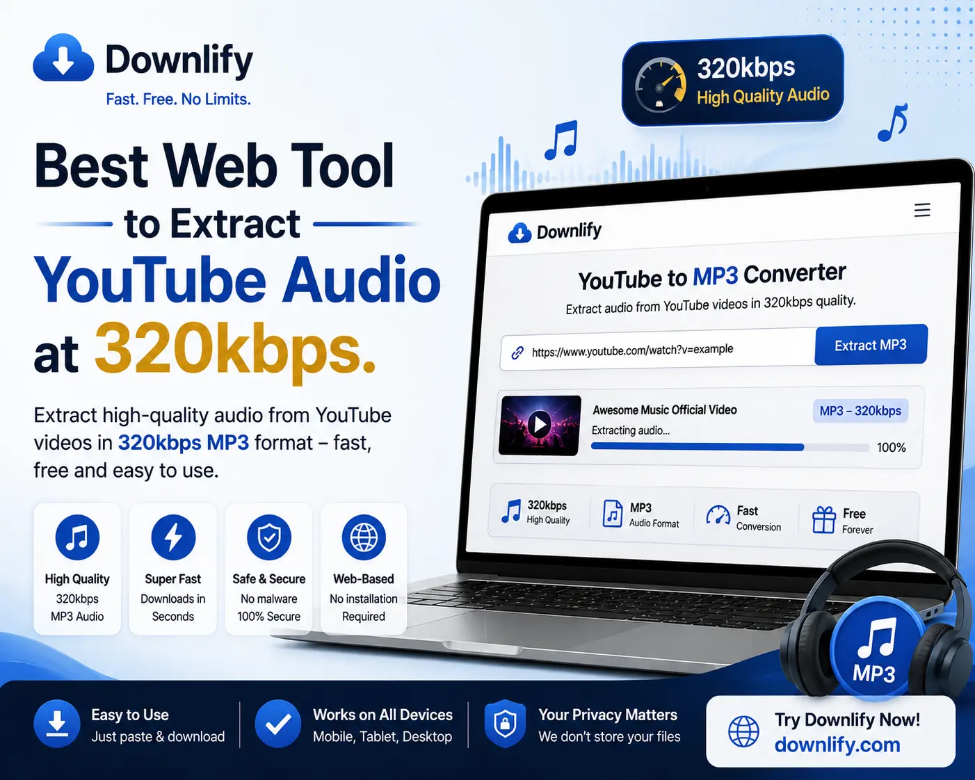 Best Web Tool to Extract YouTube Audio at 320kbps