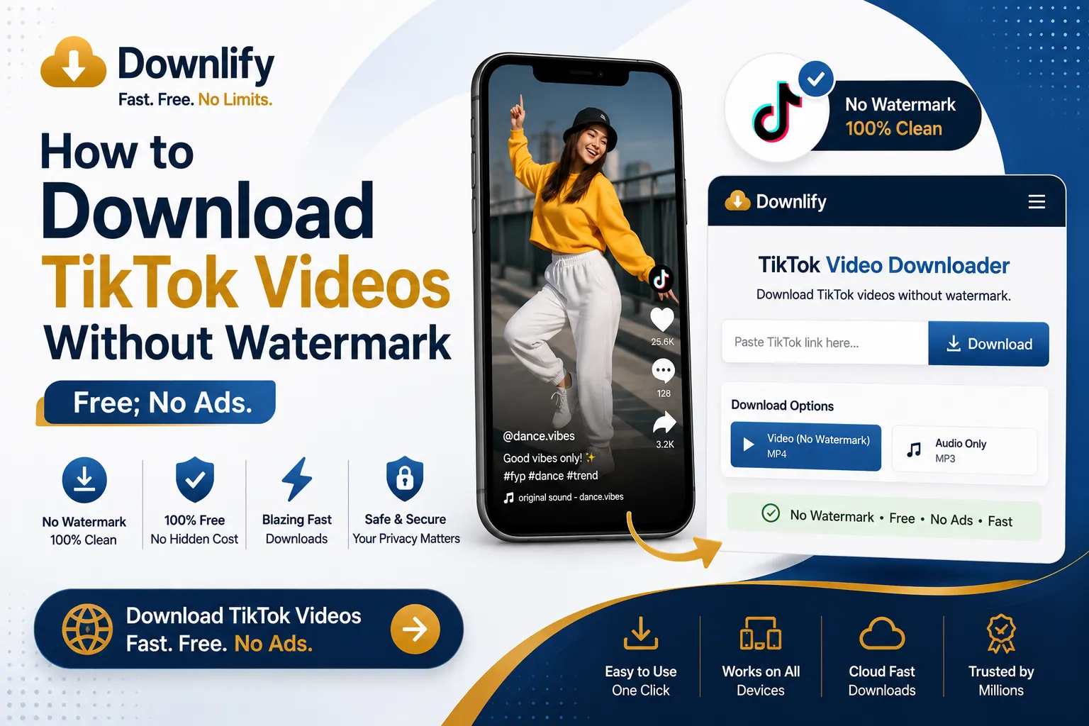 How to Download TikTok Videos Without Watermark (Free; No Ads)